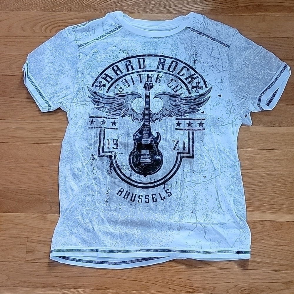 NWT HARD ROCK GUITAR COMPANY 100% Cotton SS Brussels Tee